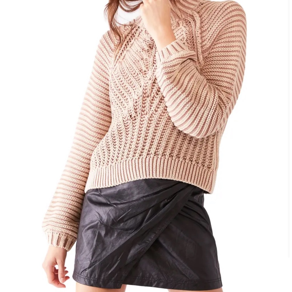 Free people Sweetheart tan sweater
